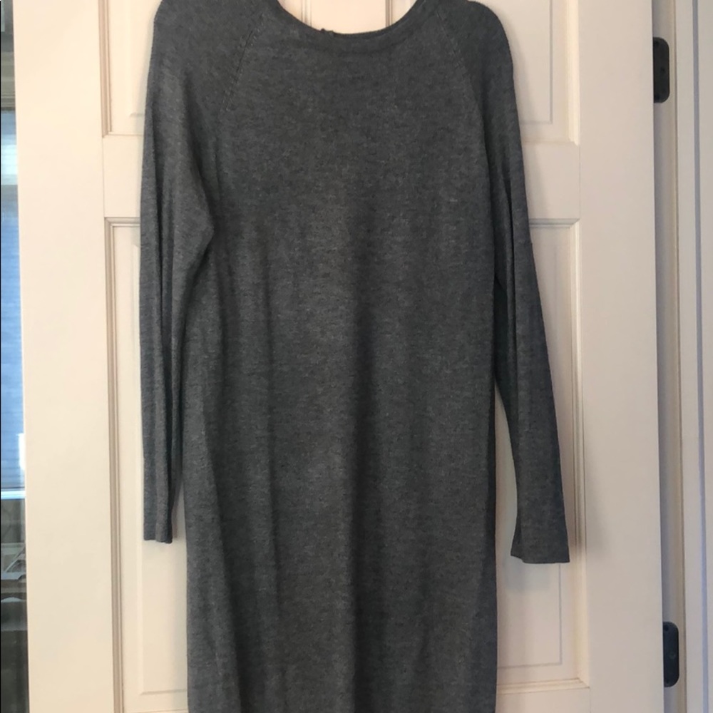 Grey sweater dress
